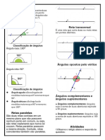 Angulos e Retas 7 Ano