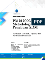 Modul 04 - Rumusan Masalah, Tujuan, Dan Kontribusi Penelitian