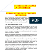 Le Bon Rituel Pour Trouver Du Travail