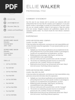 Resume Template Ellie