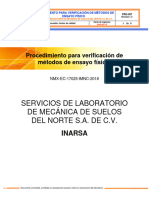 PRO-007 Procedimiento para Verificación de Métodos de Ensayo Físico REV. 01