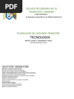 Plan de Tecnologia de Segundo Trimestre