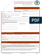 Performance Evaluation Appraisal Form