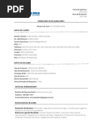 Formulario de Reclamaciones