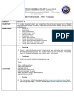 FIRST TERM EFL IMPROVEMENT PLAN - 11th Grade