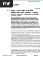 Psychopathological Profile Before and After Bariatric Surgery