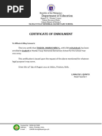 Certificate of ENROLMENT 22-23