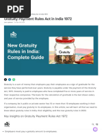 Gratuity Rules Act 1972 - What Is Payment of Gratuity Rules in India 2024