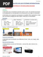 Chapitre 1: Définitions Et Vocabulaire de Base: Module I: Généralités Sur Les Systèmes Informatiques