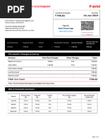 Postpaid Monthly Statement: Pay Via Airtel Thanks App