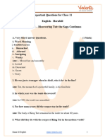 Important Questions For CBSE Class 11 English Hornbill Chapter 3 - Discovering Tut - The Saga Continues