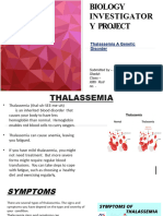 Thalassemia A Genetic Disorder: Submitted by - Nazia Sheikh Class - Xiith Roll No.