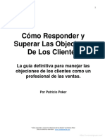 Cómo Responder y Superar Las Objeciones de Los Clientes