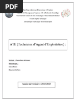 ATE (Technicien D'agent D'exploitation) :: Année Universitaire: 2023/2024