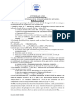 Ficha de Exercício 2: 7.O SO É Um Dos Poluentes Mais Frequentes em Atmosferas Industriais, Sendo Garantidamente o