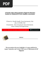 Volterra Based Adaptive Pre Distortion For RF Power Amplifier Linearization