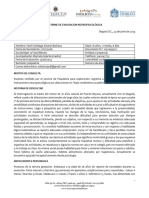 Informe de Evaluacion Neuropsicológica: 1 Calle 93 No. 19B-94 PBX: 5946159 - 5946186 Celular: 320 2975862