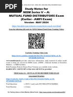 Nism Mutual Fund Study Notes