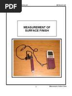 Measurement of Surface Finish