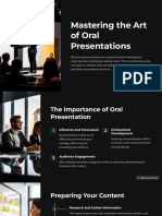 Mastering The Art of Oral Presentations