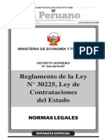 Reglamento Ley Contrataciones Estado Modificatorias