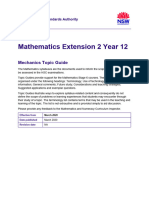 Mathematics Extension 2 Year 12 Topic Guide Mechanics