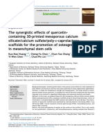 The synergistic effects of quercetin- containing 3D-printed mesoporous calcium silicate:calcium sulfate:poly-ε-caprolactone scaffolds for the promotion of osteogenesis in mesenchymal stem cells