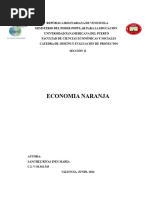 Diseño y Evaluacion de Proyectos - Economia Naranja - Ines Sanchez