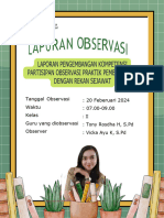 Contoh Laporan Observasi Teman Sejawat