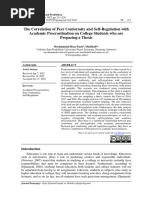 The Relationship of Peer Conformity and Self-Regulation With Academic Procrastination On College Students Who Are Preparing A Thesis