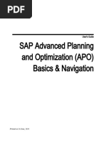 01-Basics - SAP APO - Navigation BASICS