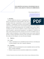 A REGIONALIZAÇÃO DA PROVÍNCIA DO NIASSA COM ENFOQUE PARA OS CRITÉRIOS GEOGRÁFICO: CLIMA, RELEVO, VEGETAÇÃO E HIDROGRAFIA Feston Saimone Kabichi Lova