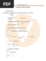 Important Chemistry Formulas For NEET - Download PDF