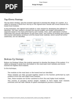 Top-Down Strategy: Design Strategies