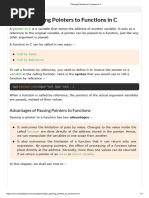 Passing Pointers To Functions in C