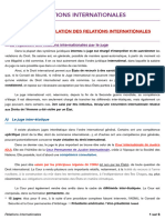 RELATIONS INTERNATIONALES - P3 - Le Juge, Régulateur Des Relations Internationales