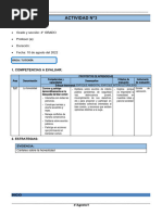 4° Grado - Actividad Del Dia 10 de Agosto