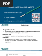 Postoperative Complications I