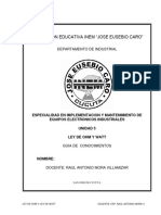 Guia Ley de Ohm Ley de Watt