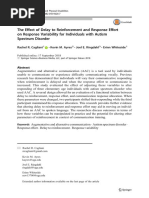 The Effect of Delay To Reinforcement and Response Effort On Response Variability For Individuals With Autism Spectrum Disorder