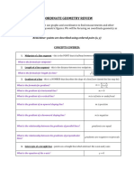 Coordinate Geometry Key Points