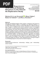 Teachers Experiences With Difficult Bullying Situations in The School An Explorative Study