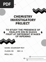 CHEMISTRY INVESTIGATORY PROJECT Class 12