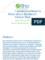 What Non-Statisticians Need To Know About Statistics in Clinical Trials