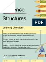 Sentences Accdg. To Structure & Conjunctions G7