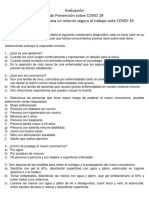 Evaluacion Recomendaciones para Un Retorno Laboral Seguro, Todo Prevención COVID