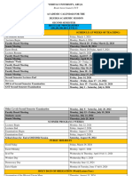 2ND Semester, 2023-2024 Academic Calendar