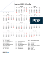 2024 Calendar Printable With Holidays Portrait Sunday Start en PH