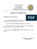 Brgy. Certificate of Bail