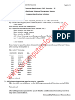 RDBMS SEM 3 Practical Solutions